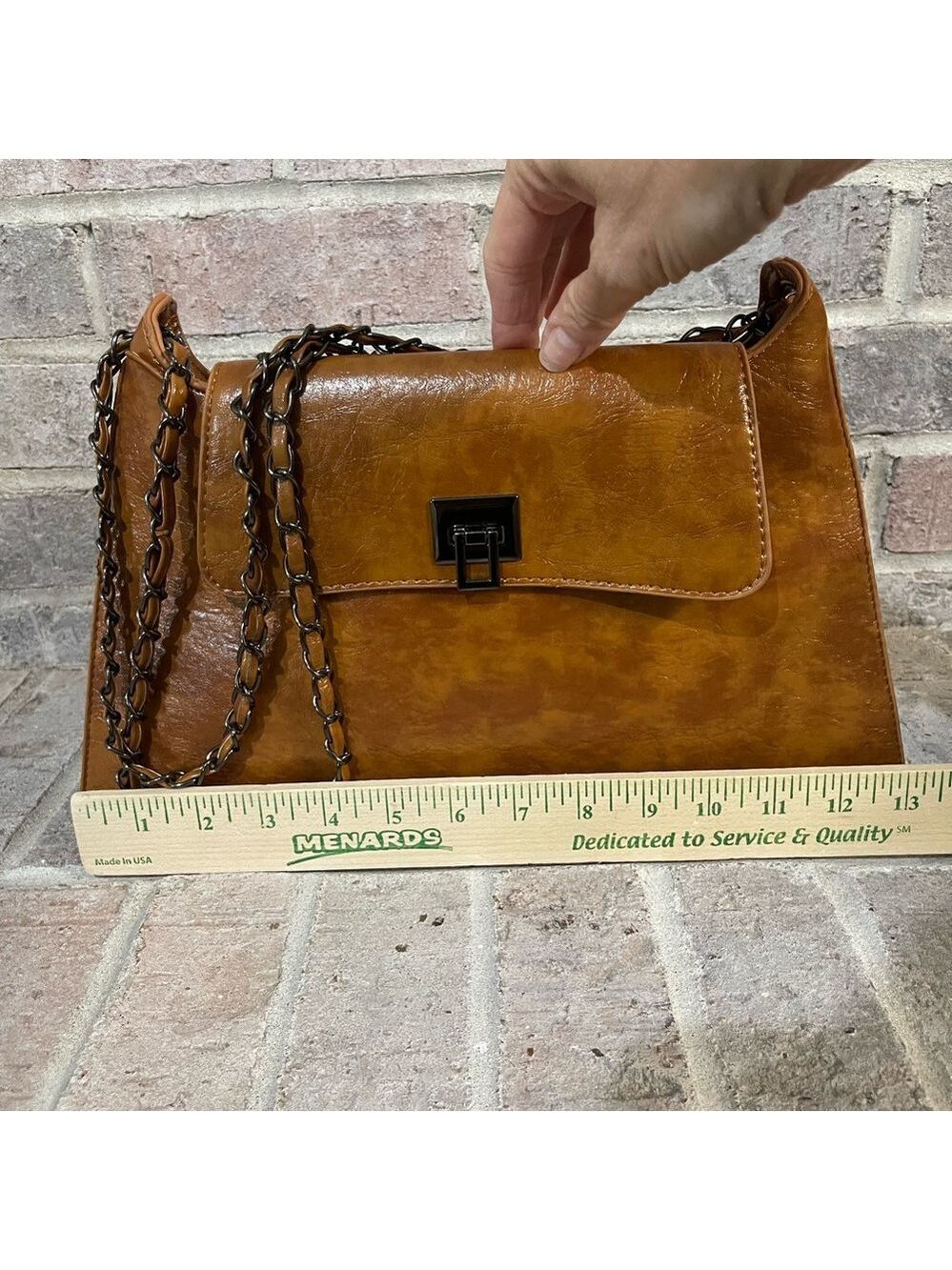 Elegant Brown Chain Bag - Picture 9 of 9
